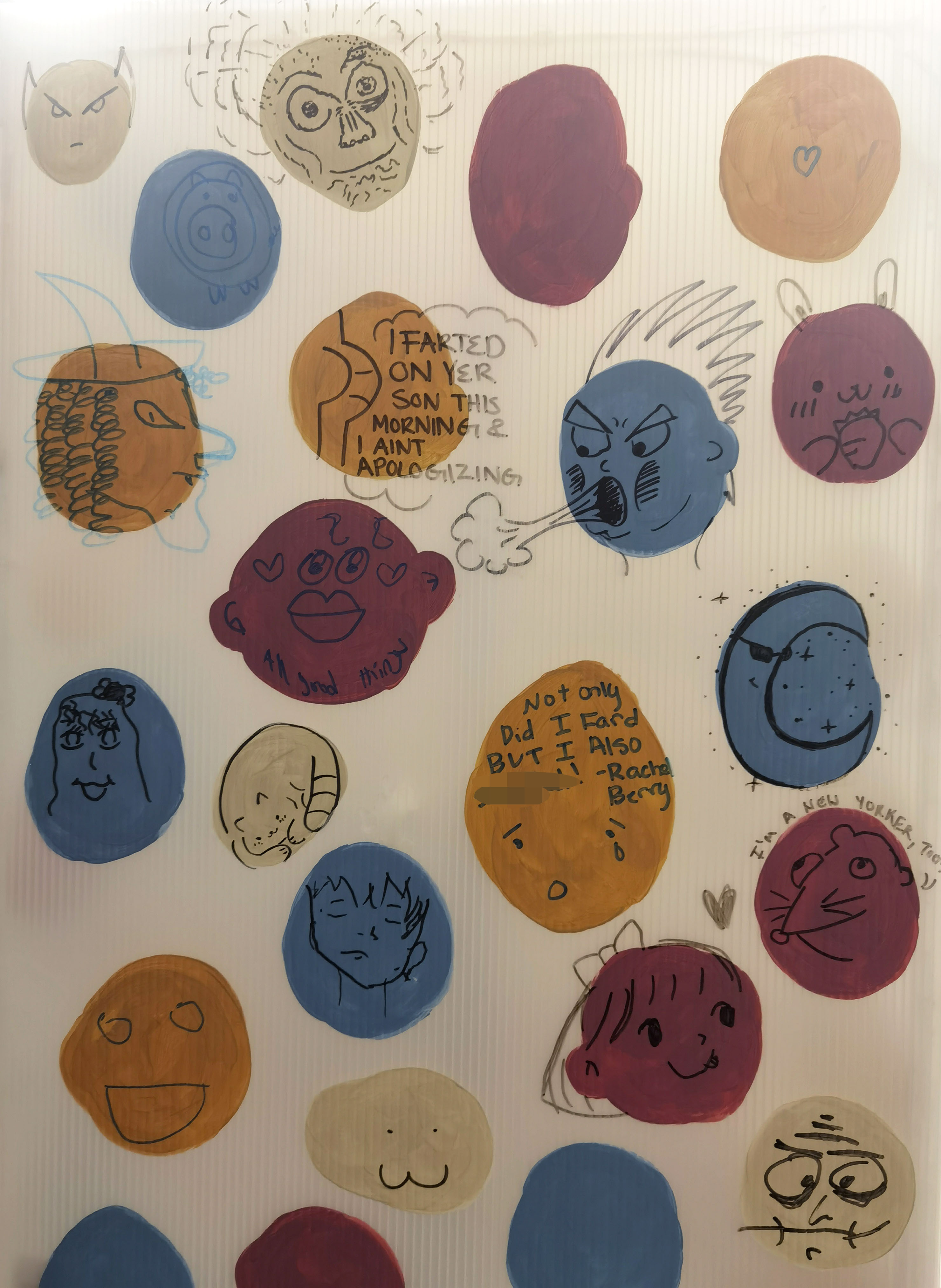 Drawings on the installation