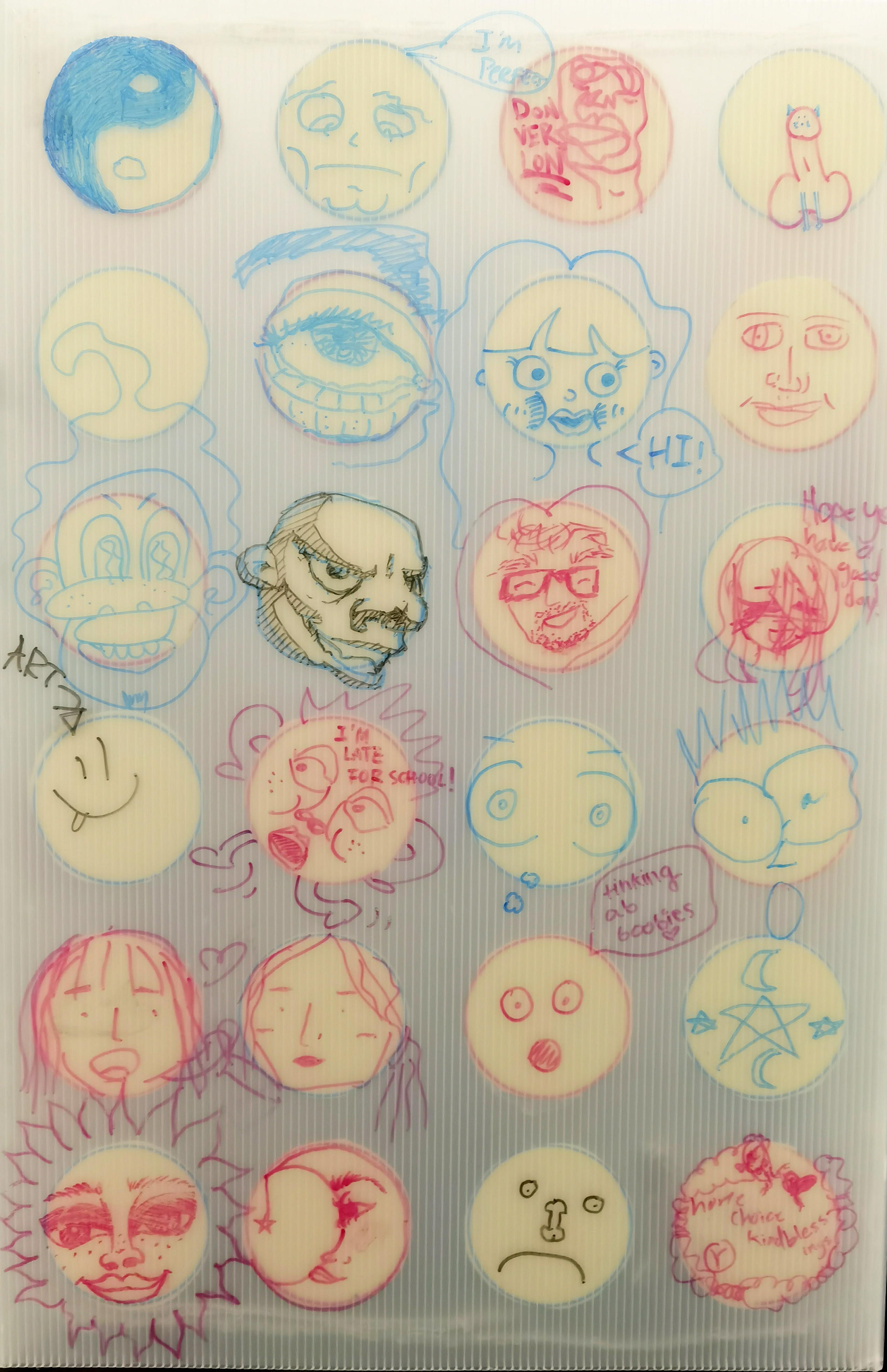 Drawings on the installation