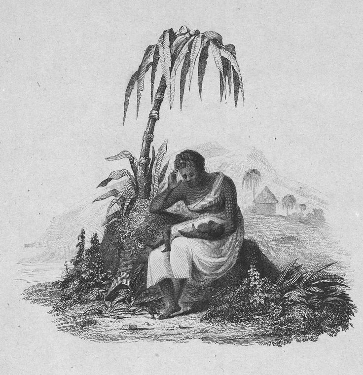 Print of grieving person
